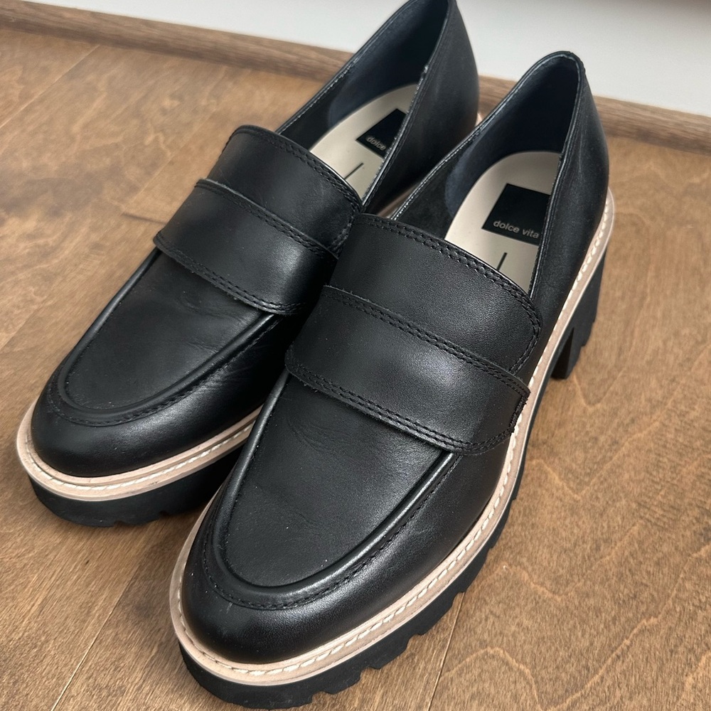 Dolce Vita Black Platform Loafers